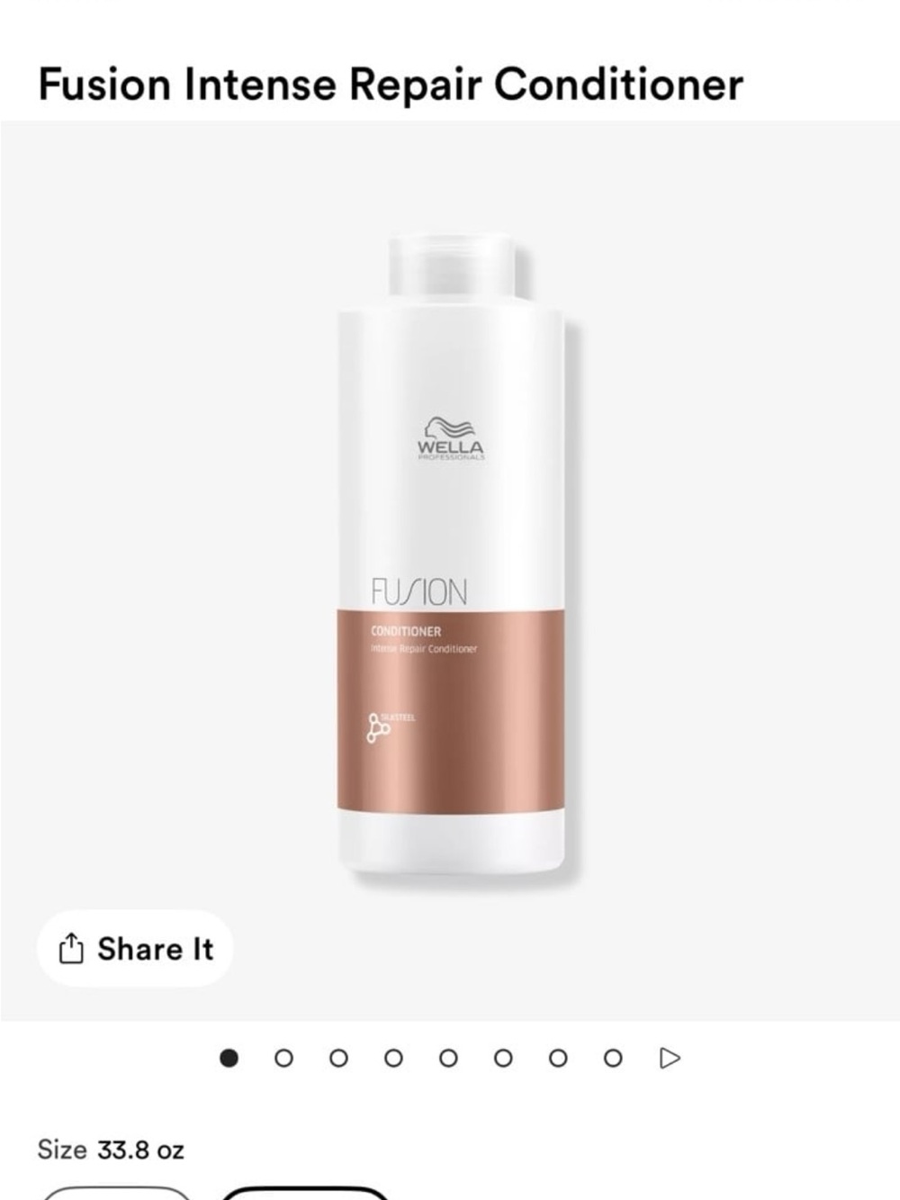 Wella Fusion Intense Repair shampoo and Conditioner -